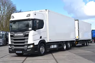 Scania R R500 NGS 6x2*4 + SCHMITZ SCB*C2 - NEW TACHO - RETARDER - 571 TKM - PARK. AIRCO - WHEELBASE: 475 CM - ELEVATORS - LED - TOP CONDITION -
