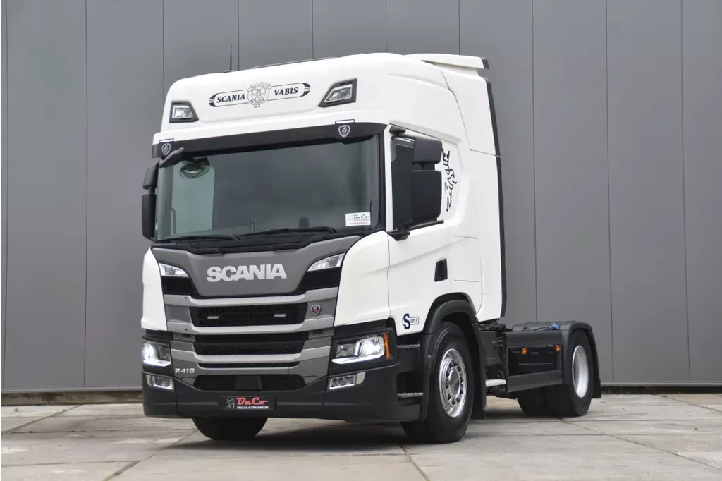 Scania P P410 NGS 4x2NB - NEW TACHO - EURO 6 D - RETARDER - 566 TKM - FULL AIR/4 POINT REAR - PARK. AIRCO - ADR AT - BED - LED LIGHTS -