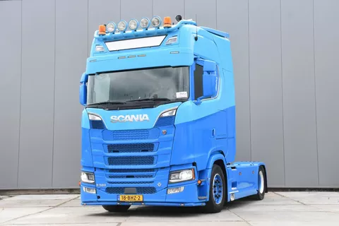 Scania S S580 V8 NGS 4x2LB - NEW TACHO - RETARDER - FULL AIR - PARK. AIRCO - PTO - LEATHER SEATS - LED LIGHTS -