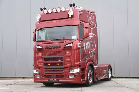 Scania S S520 V8 NGS 4x2NB - NEW TACHO - RETARDER - FULL AIR/4 POINT REAR - PARK. AIRCO - 2 x FUEL TANKS - ALCOA'S - LED -